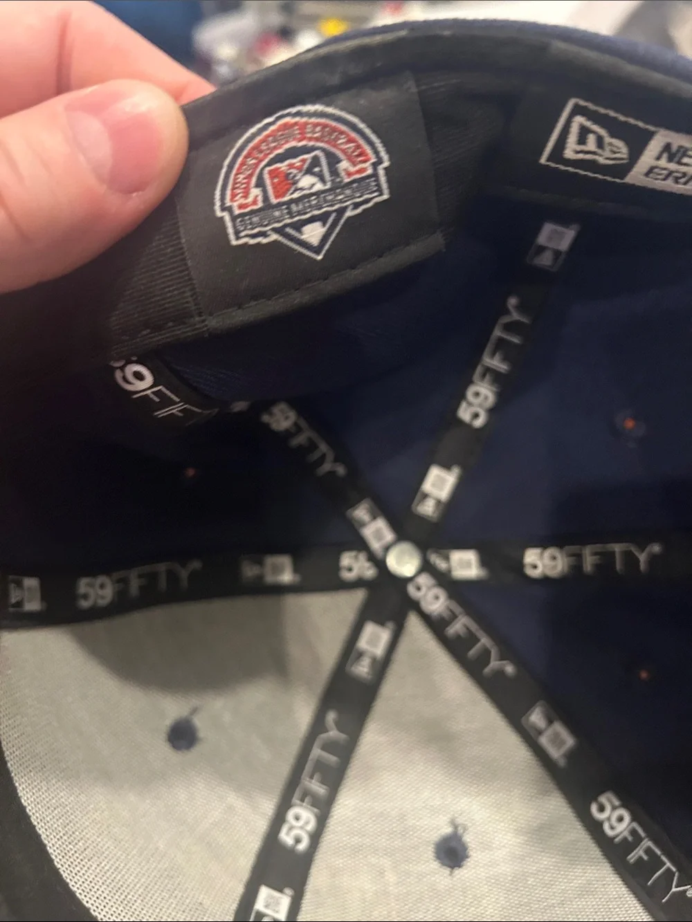 Round Rock Express New Era 59Fifty Navy and Red/Blue E Train Baseball Cap 6 7/8